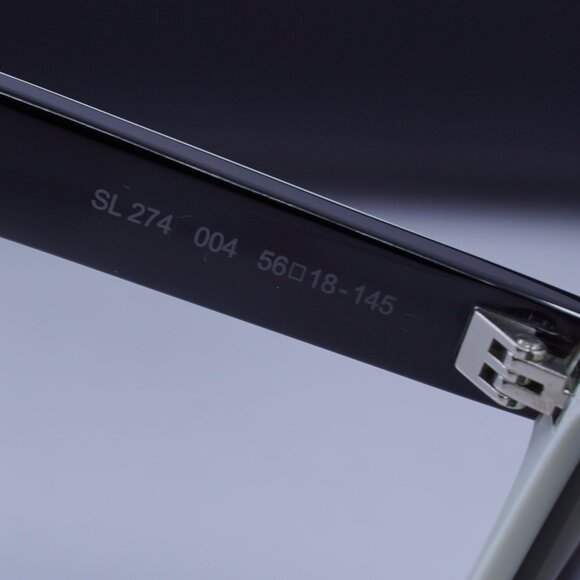 Saint Laurent SL274 004 Rectangle Sunglasses - Black/White/Grey - Picture 9 of 9